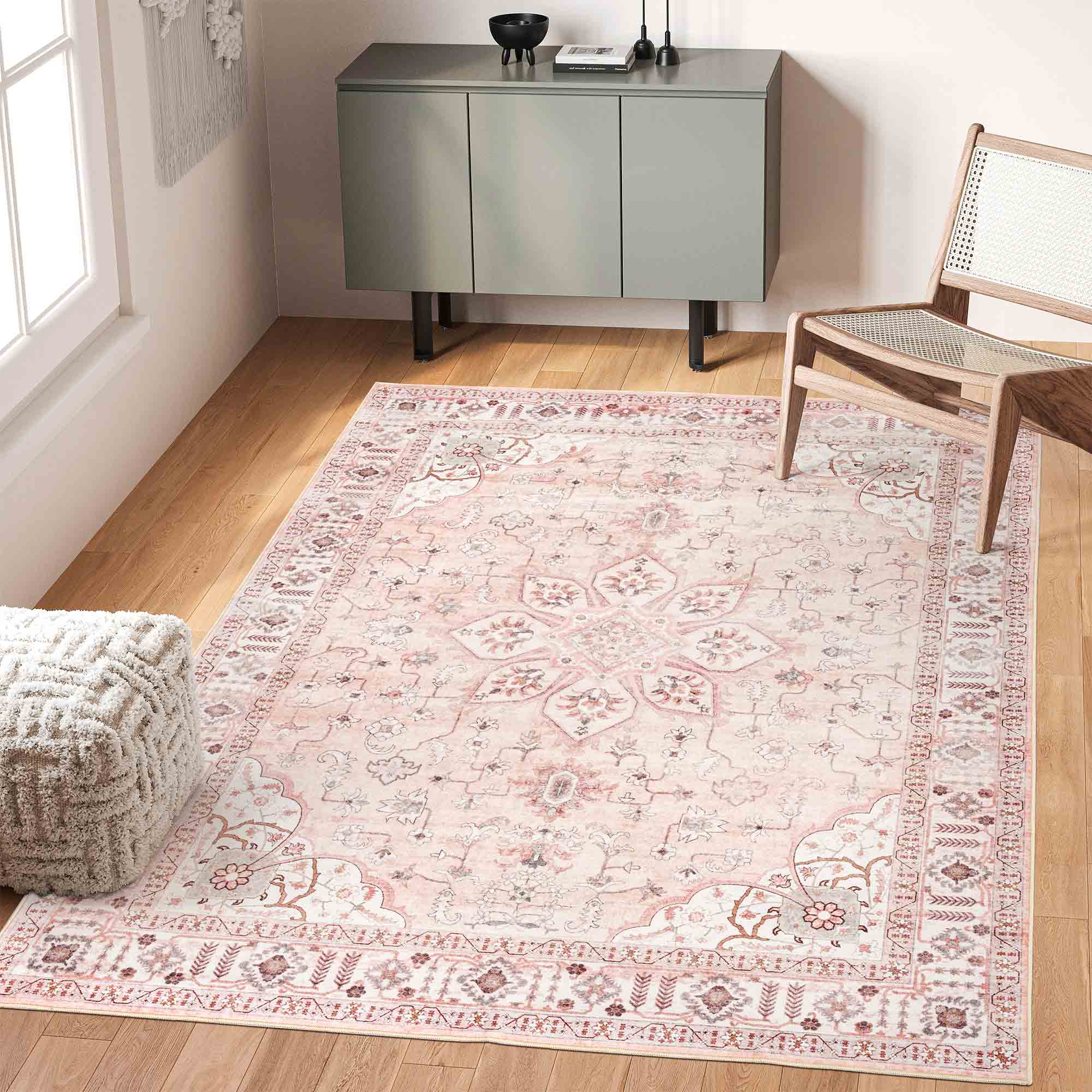 ComiComi 5x7 Carpet for Living Room Arghavan Pink