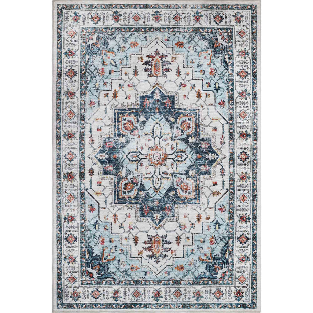 Blue Area Rugs For Living Room Machine Washable Big Large Rugs 9x12 ...
