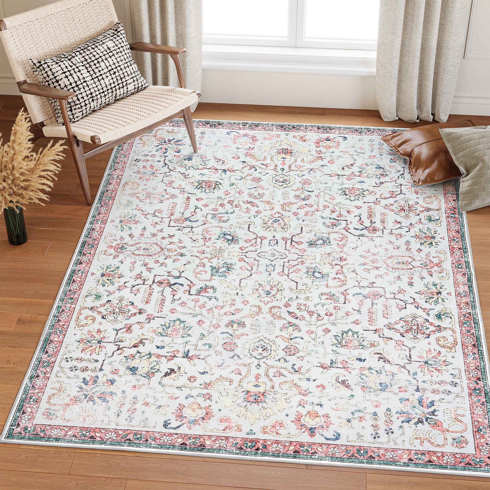 Comicomi white rugs parvin red