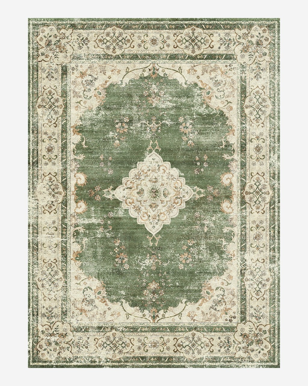 ComiComi Green Machine Washable Rug for Living Room Bedroom Area Rugs